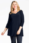 Tunic flare v-neck DOLCE - blue