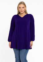 Tunic wide bottom V-neck Dolce - purple  - #1