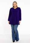 Tunic wide bottom V-neck Dolce - purple