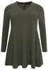 Tunic wide bottom DIAGONAL - green  - #4