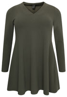 Tunic wide bottom DIAGONAL - green  - #4