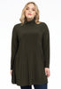 Tunic with col wide bottom - dark green