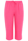 Cropped trousers waist cord LINEN - pink