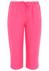 Cropped trousers waist cord LINEN - pink - #2