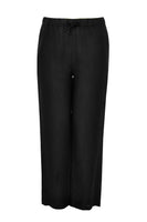 Trousers waist cord LINEN - black - #4