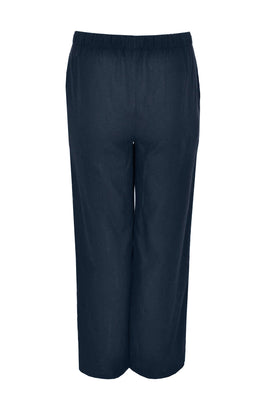 Trousers waist cord LINEN - blue - #3