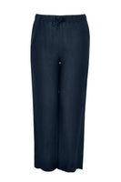 Trousers waist cord LINEN - blue - #4