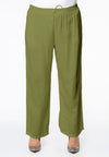 Trousers waist cord LINEN - green 