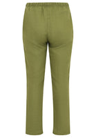 Trousers waist cord LINEN - green - #4