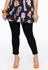 Jeans 7/8 leg zipper - black