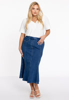 Skirt slim flared Denim - indigo - #1