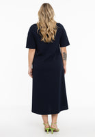 Maxi dress A-line COTTON - blue - #3