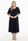 Maxi dress A-line COTTON - blue