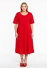 Maxi dress A-line COTTON - red  - #2