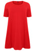 Dress A-line COTTON - red  - #4