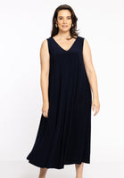 Dress sleeveless A-line DOLCE - blue - #1