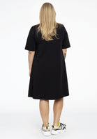 Dress A-line buttons COTTON - black - #3