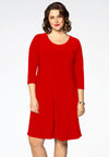 Dress A-line DOLCE - red 