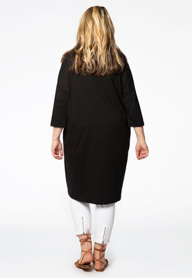 Midi dress pockets  COTTON - black  - #3