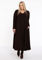 Dress Swing long sleeve DOLCE - brown - #2