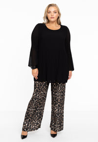 Tunic irregular plissé - black - #5