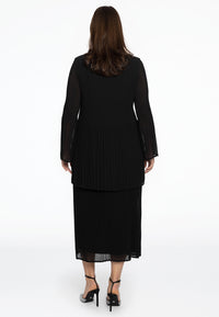 Tunic irregular plissé - black - #3