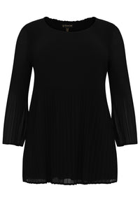 Tunic irregular plissé - black - #4