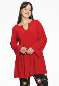 Tunic wide bottom with chain - red - #1