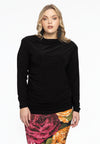 Tunic asymmetric pleats DOLCE - black