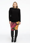 Tunic asymmetric pleats DOLCE - black