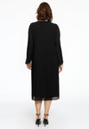 Dress irregular pleats - black - #3