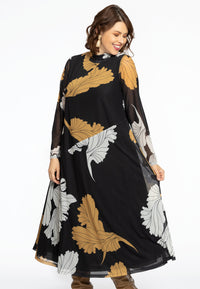 Dress turtle neck FLOWER - black - #1