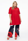 Tunic polo wide bottom studs DOLCE - red - #5