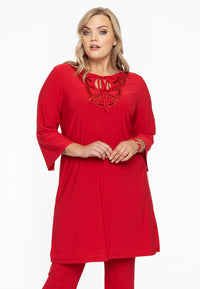 Tunic beads DOLCE - red - #1