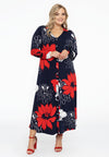 Dress strass buttons POPPY - red