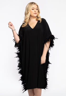 Kaftan Feathers DOLCE - black  - #1