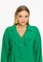 Blouse ruffle DOLCE - green - #5