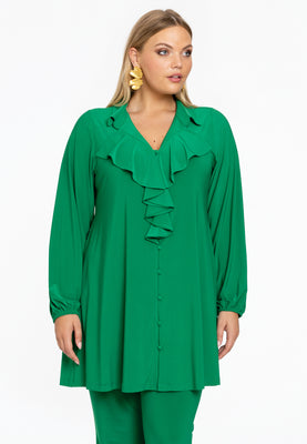 Blouse ruffle DOLCE - green  - #1