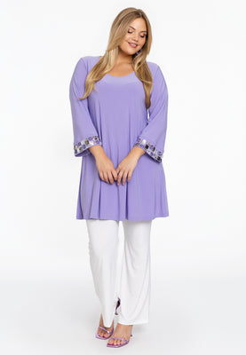 Tunic wide bottom stones DOLCE - light purple - #2