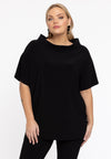 Tunic wide collar DOLCE - black 