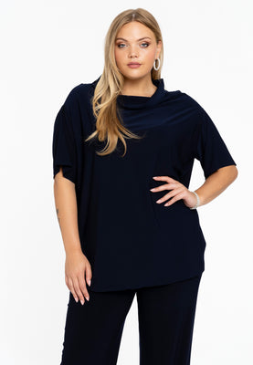 Tunic wide collar DOLCE - blue - #1