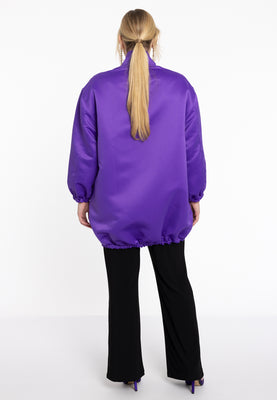 Bomber long SATIN - purple  - #3