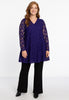 Tunic wide bottom LACE - purple 