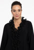 Blouse A-line plisse ruffles DOLCE - black  - #5