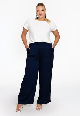 Trousers pleat SATINI - blue - #1