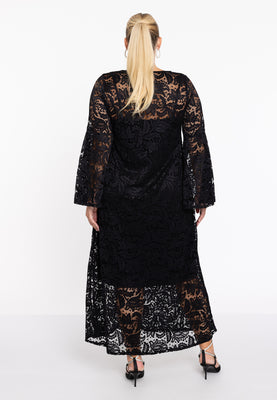 Dress flare LACE - black  - #3