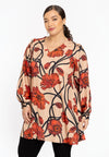 Tunic wide bottom PAPAVERO - red - #1