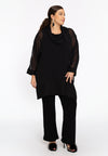 Tunic with collar CHIFFON - black