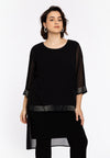 Dress with beads CHIFFON - black