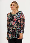 Tunic ORIENTAL FLOWER - black